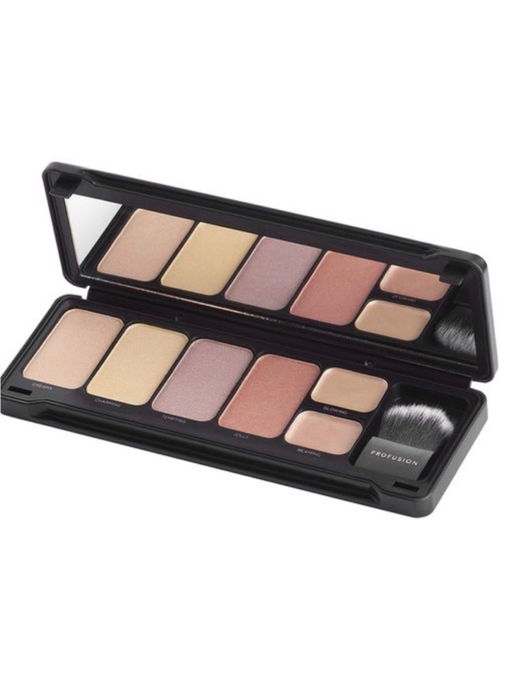 Profusion Cosmetics Eyeshadow Palette — Nude, Peach, Pink, Champagne Tones